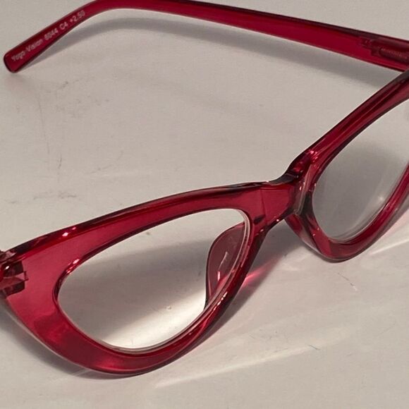 1130 Emma Cateye Reading Glasses 2.50 Red Readers NWT - Picture 7 of 9